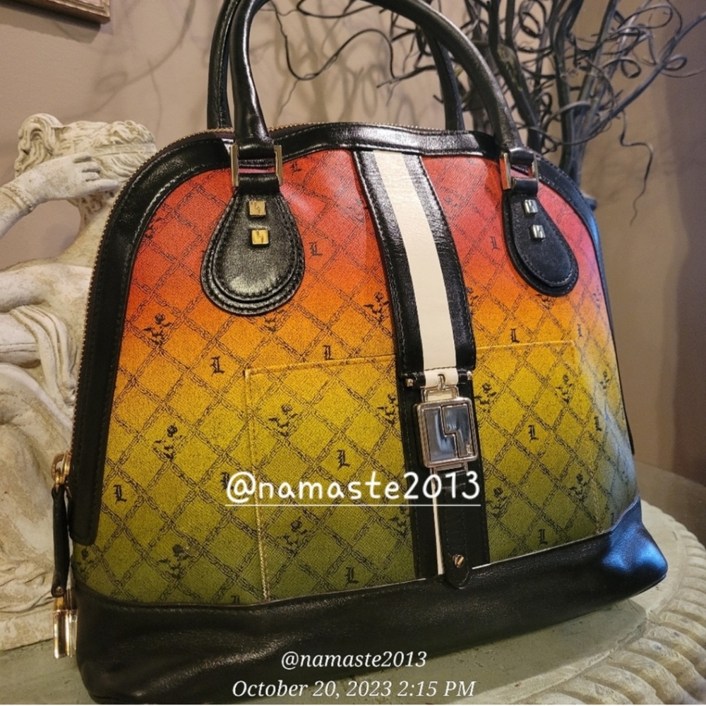 L.A.M.B. by Gwen Stefani Montego Rasta Ombre Handbag Luxury Designer Bag #608 - Picture 3 of 16